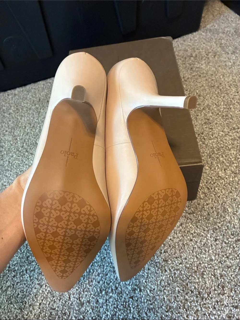 Paolo Pointed Toe Stiletto Pumps - Blush Nude